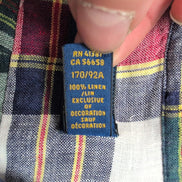 Chemise Ralph Lauren Lin S Manches Courtes Carreaux Rouge Bleu