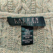 Pull femme LAUREN Ralph Lauren vert kaki chiné torsadé coton taille S