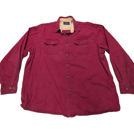Chemise Wrangler rouge uni taille XL/XXL #87e