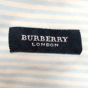 Chemise BURBERRY L bleu à rayures logo brodé 100% coton excellent état