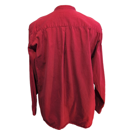 Chemise LEE Rouge à Col Officier avec Poche Manches Longues - Taille L