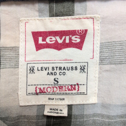 Chemise Levi’s Western S blanc cassé carreaux coton manches longues