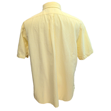 Chemise Ralph Lauren Classic Fit XL Jaune Carreaux Palmier Brodé manches courtes