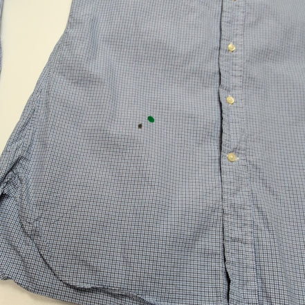 Chemise Ralph Lauren Custom Fit L Bleu Carreaux Logo Bleu manches longues