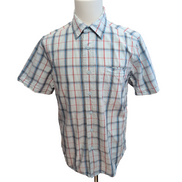 Chemise The North Face M Bleu Rouge Carreaux Manches Courtes Coton