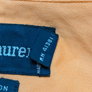 Chemise Polo Ralph Lauren Shirt XL Corail Orange Button Down Logo Bleu Ciel