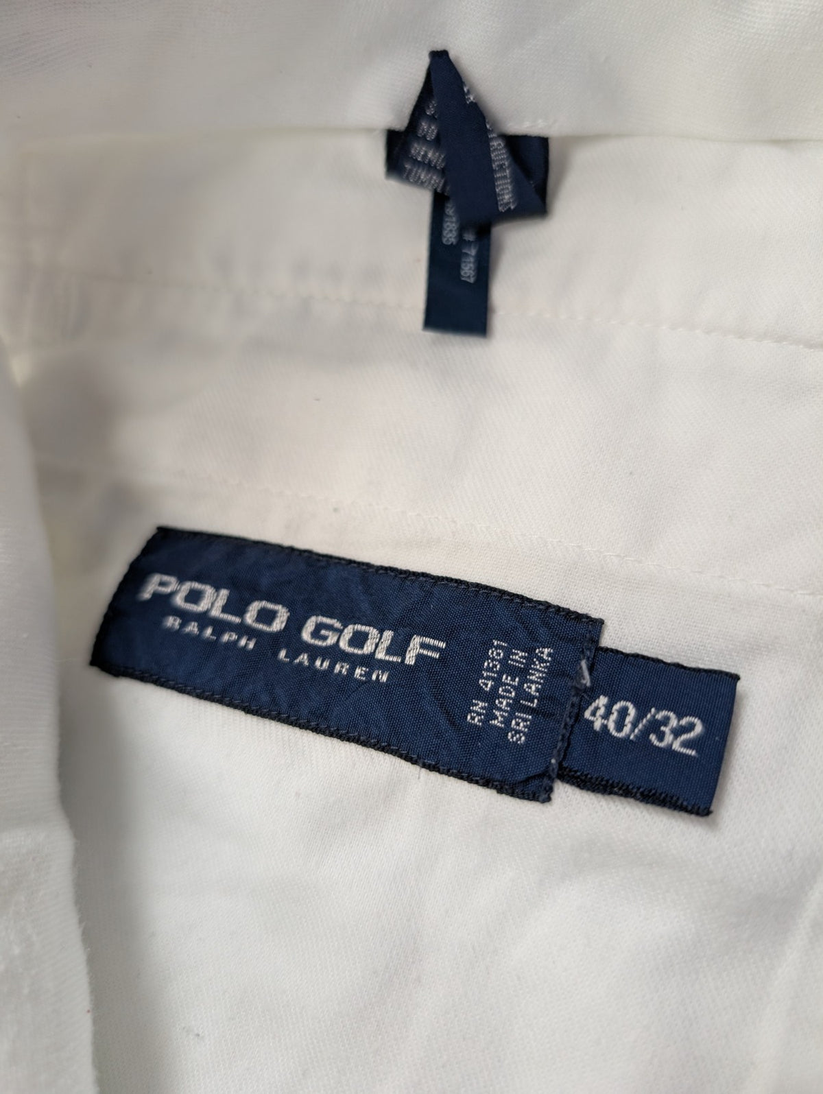 Pantalon chino Polo Golf Ralph Lauren W40 L32 blanc écusson brodé