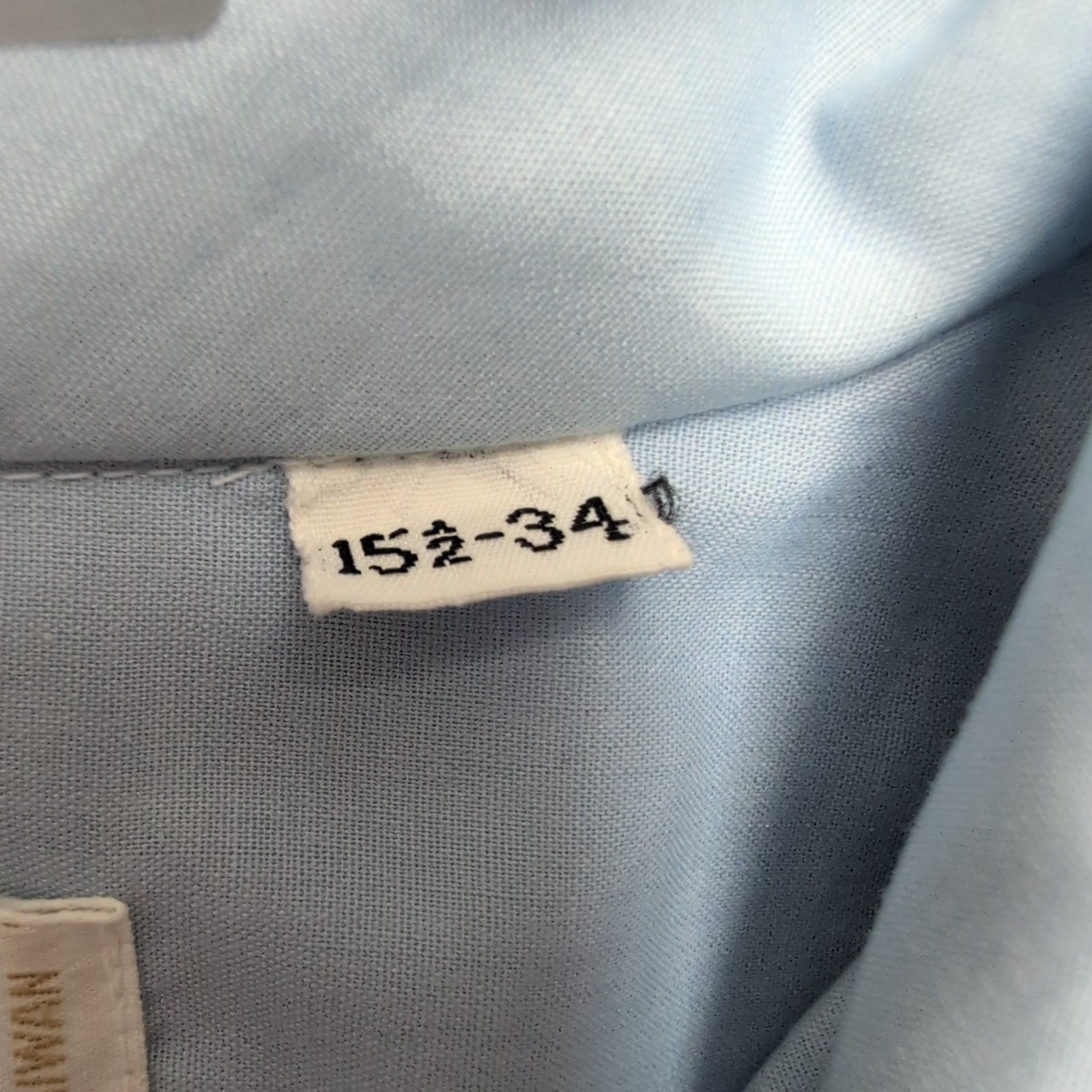 Chemise David Harrison M/L Bleu Ciel Permanent Press Col Pointe Vintage