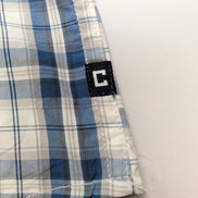 Chemise Chaps à Carreaux Bleus avec Poche - 100% Polyester - Taille LG