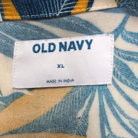 Chemise Hawaïenne Manches Courtes Old Navy Viscose Feuillage XL