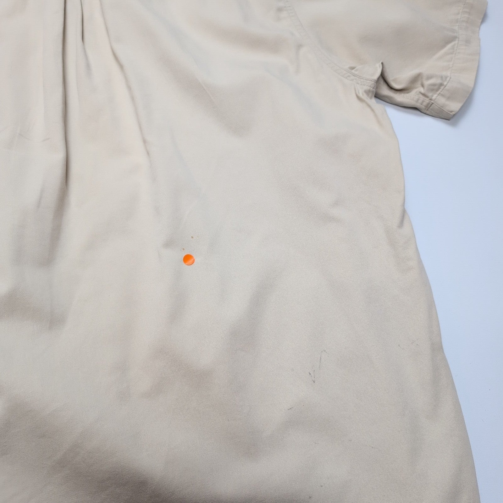 Chemise Manches Courtes Dockers Khakiware 100% Coton Beige 1 poche Taille L