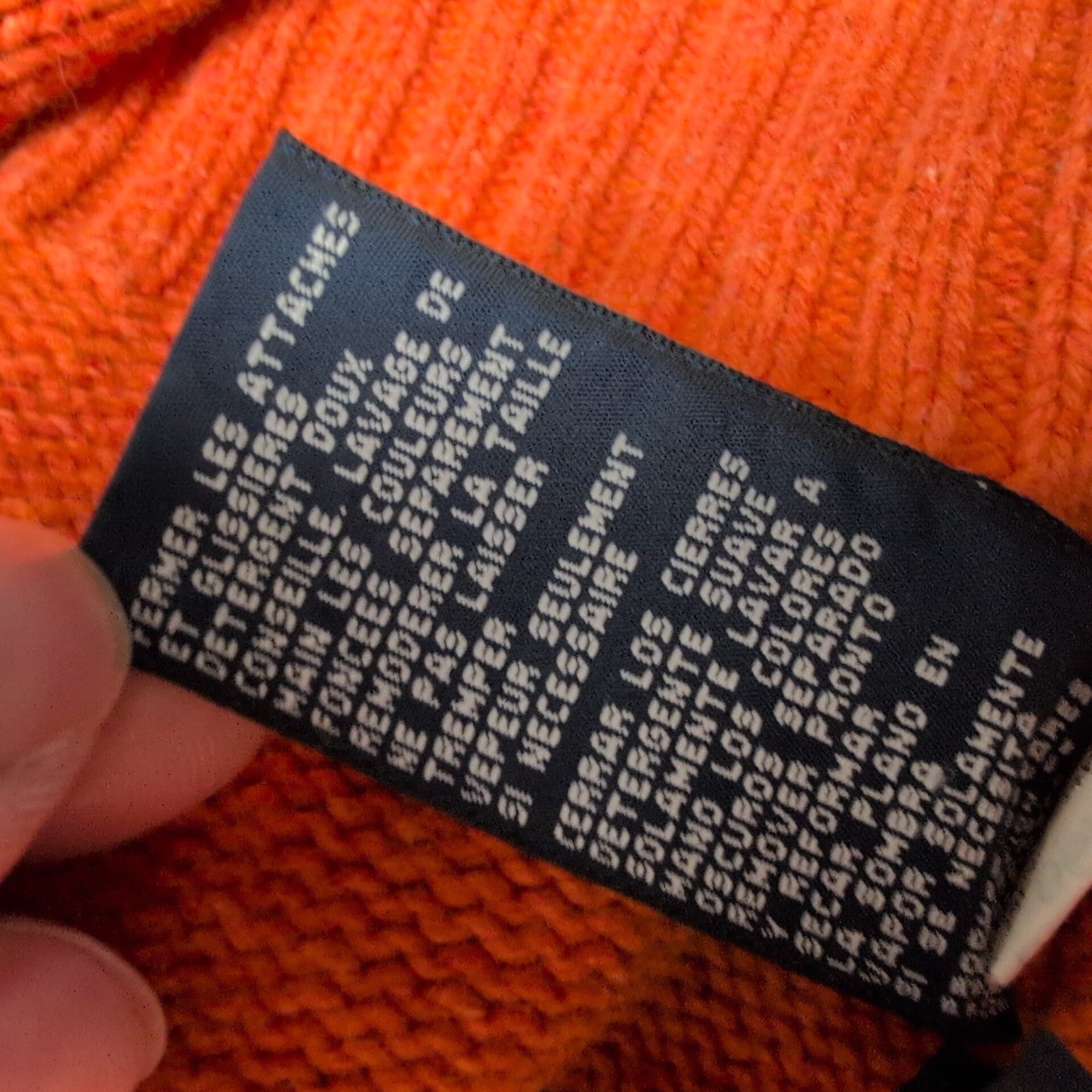 Gilet zippé Tommy Hilfiger orange Homme XXL Logo manche