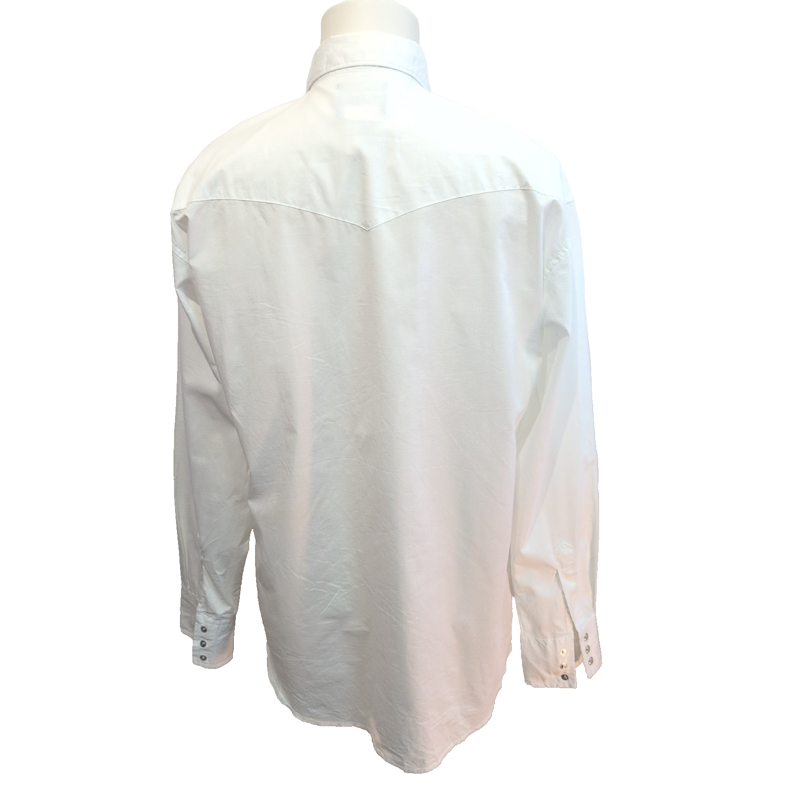 Chemise Wrangler Western Blanche Boutons Pression - Taille M
