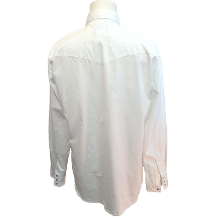 Chemise Wrangler Western Blanche Boutons Pression - Taille M