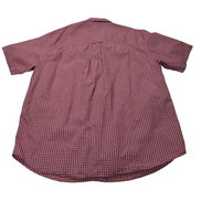 Chemise CHAPS rouge bordeaux à carreaux manches courtes taille XL 1 poche homme