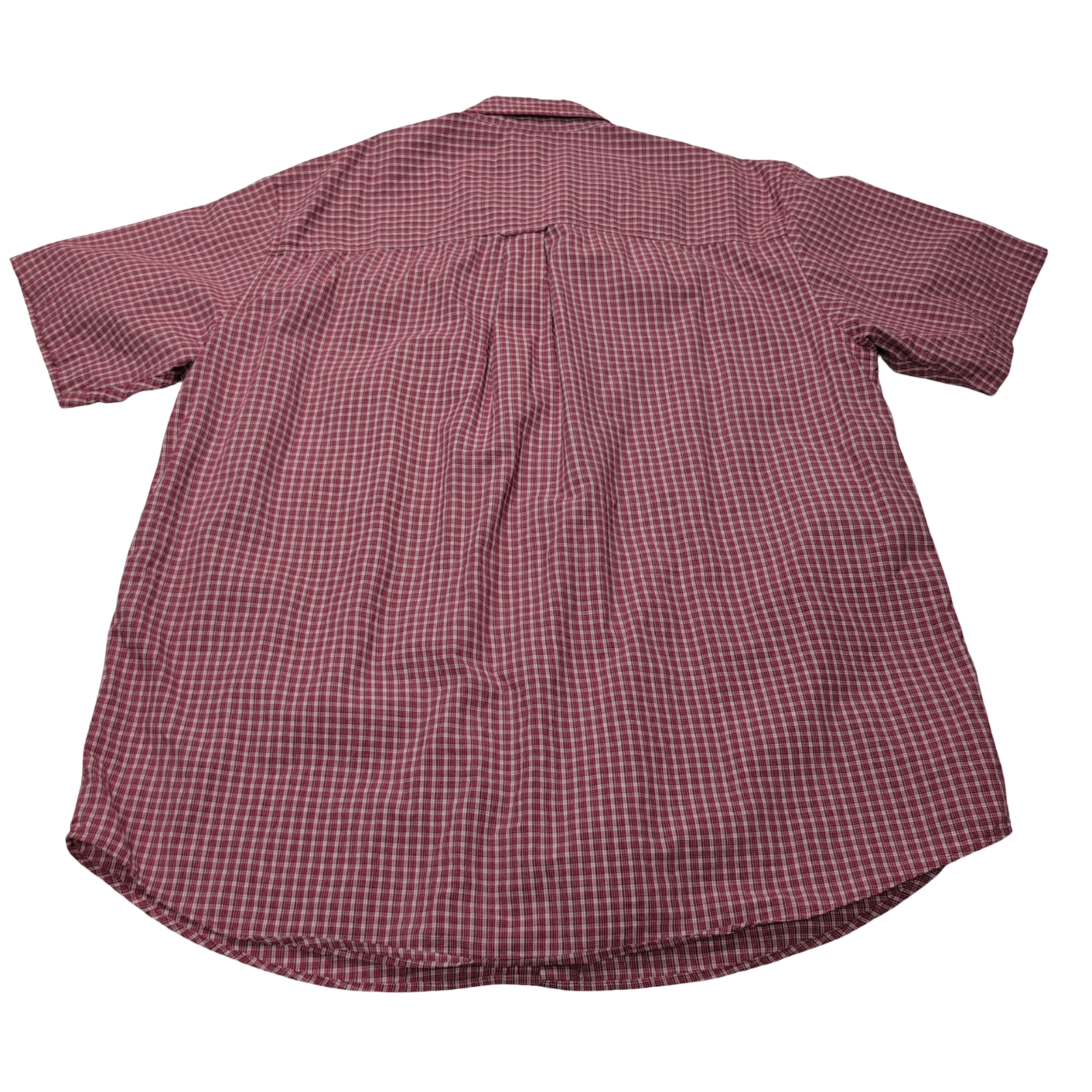 Chemise CHAPS rouge bordeaux à carreaux manches courtes taille XL 1 poche homme