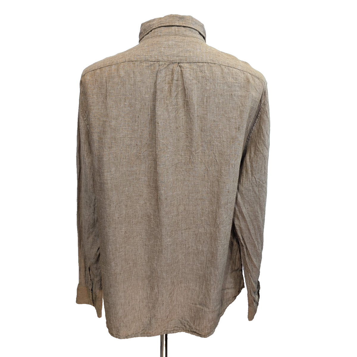 Chemise J.Crew Slim Fit M L Marron Clair Irish Linen Baird McNutt manches long