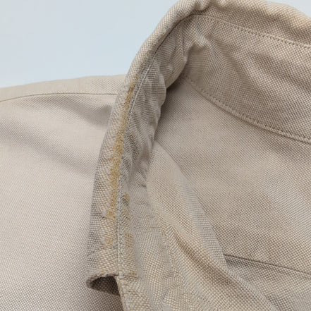 Chemise Ralph Lauren Yarmouth L XL Beige Crème Oxford Coton Logo Marron