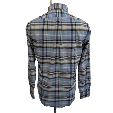 Chemise Ralph Lauren S Classic Fit Performance Bleue Carreaux Nylon Polyester