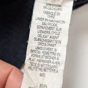 Gilet boutonné L.L. Bean vintage noir cachemire & coton femme taille XL