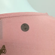 Blouse Alex & Parker Femme M Rose Saumon Papillons Dorés Cache-Cœur Neuve