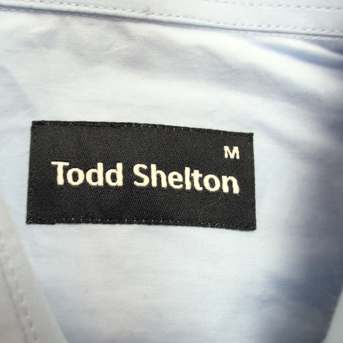 Chemise Todd Shelton M Neuve Étiquette Slim Fit Bleu Unie Manches longues