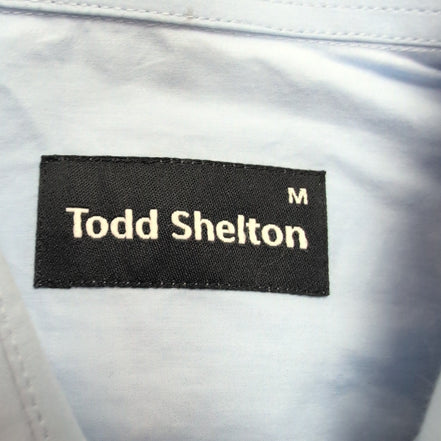 Chemise Todd Shelton M Neuve Étiquette Slim Fit Bleu Unie Manches longues