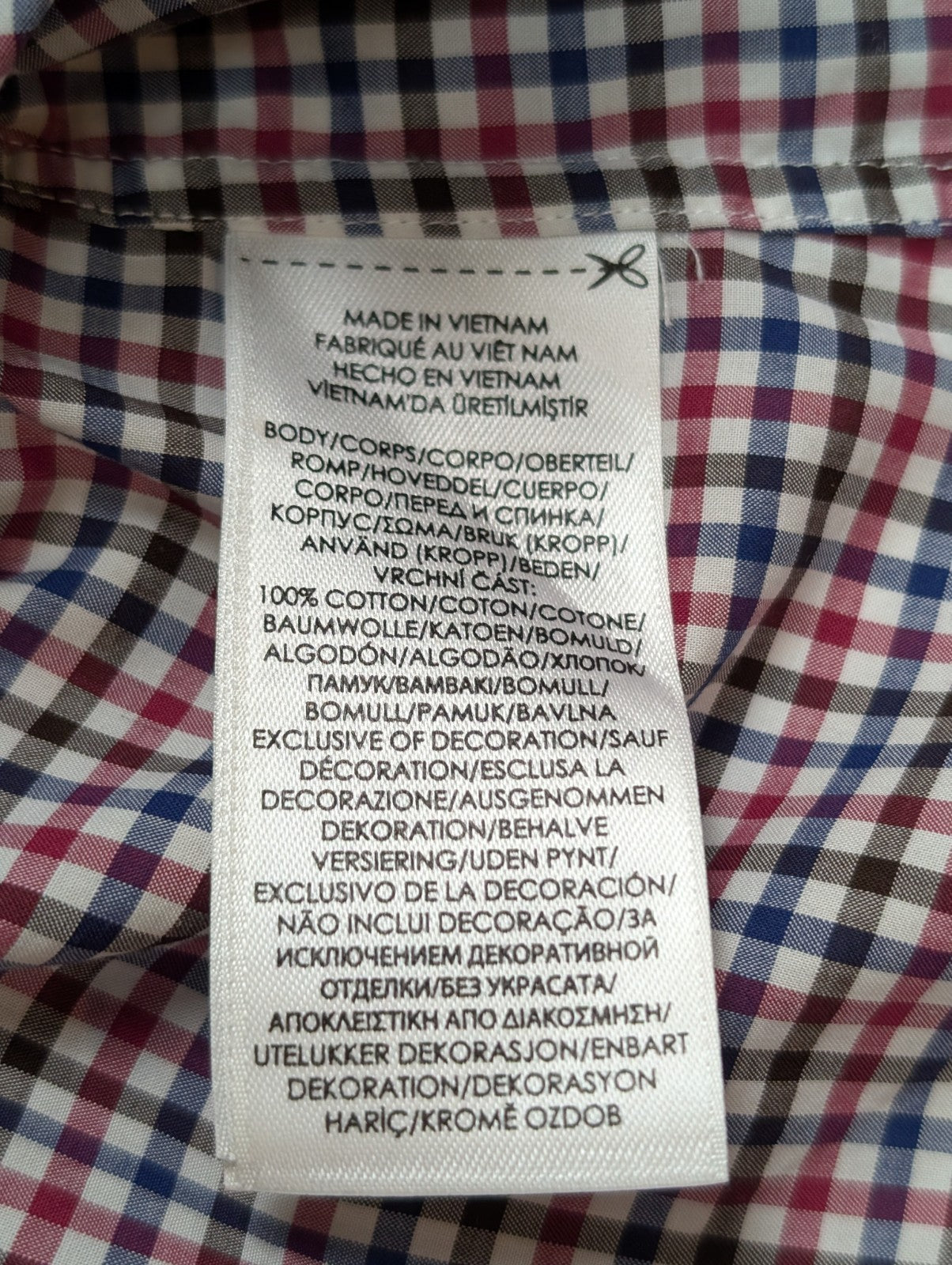 Chemise RALPH LAUREN Classic Fit Coton Stretch Vichy Rouge Bleu - Taille XS