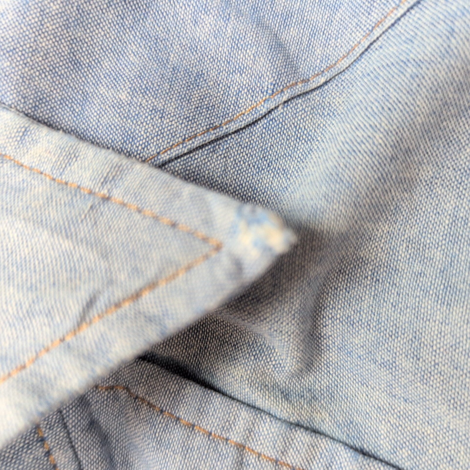 Chemise Wrangler Edge Western M Bleu Jean Coton Boutons Pression Usée