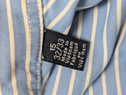 Chemise Nautica à Rayures Bleues & Blanches - Taille M