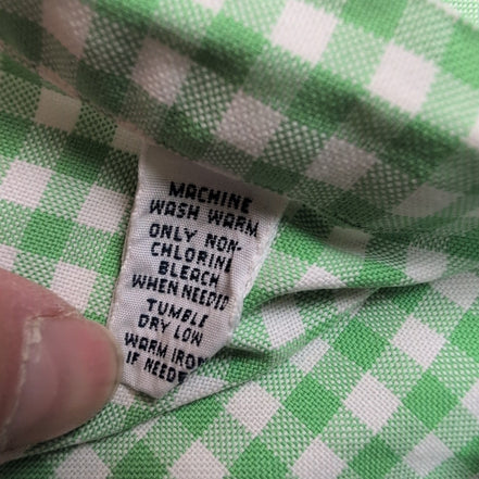 Chemise Ralph Lauren L Vert Carreaux Classic Fit Coton Logo Marron Poche