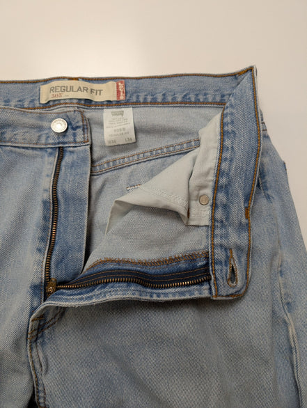 Jean Levi's 505 Regular Fit Vintage Homme W34 L34 Bleu Clair Denim Long