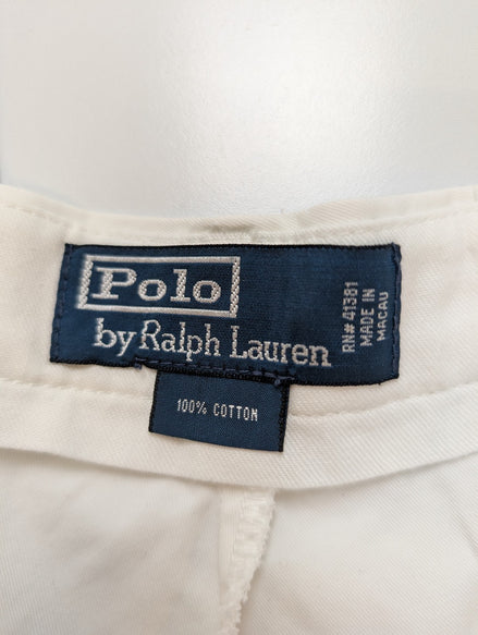 Pantalon Chino Vintage POLO RALPH LAUREN Blanc 🐚 Taille W38 (48 FR) 🐚 Coton