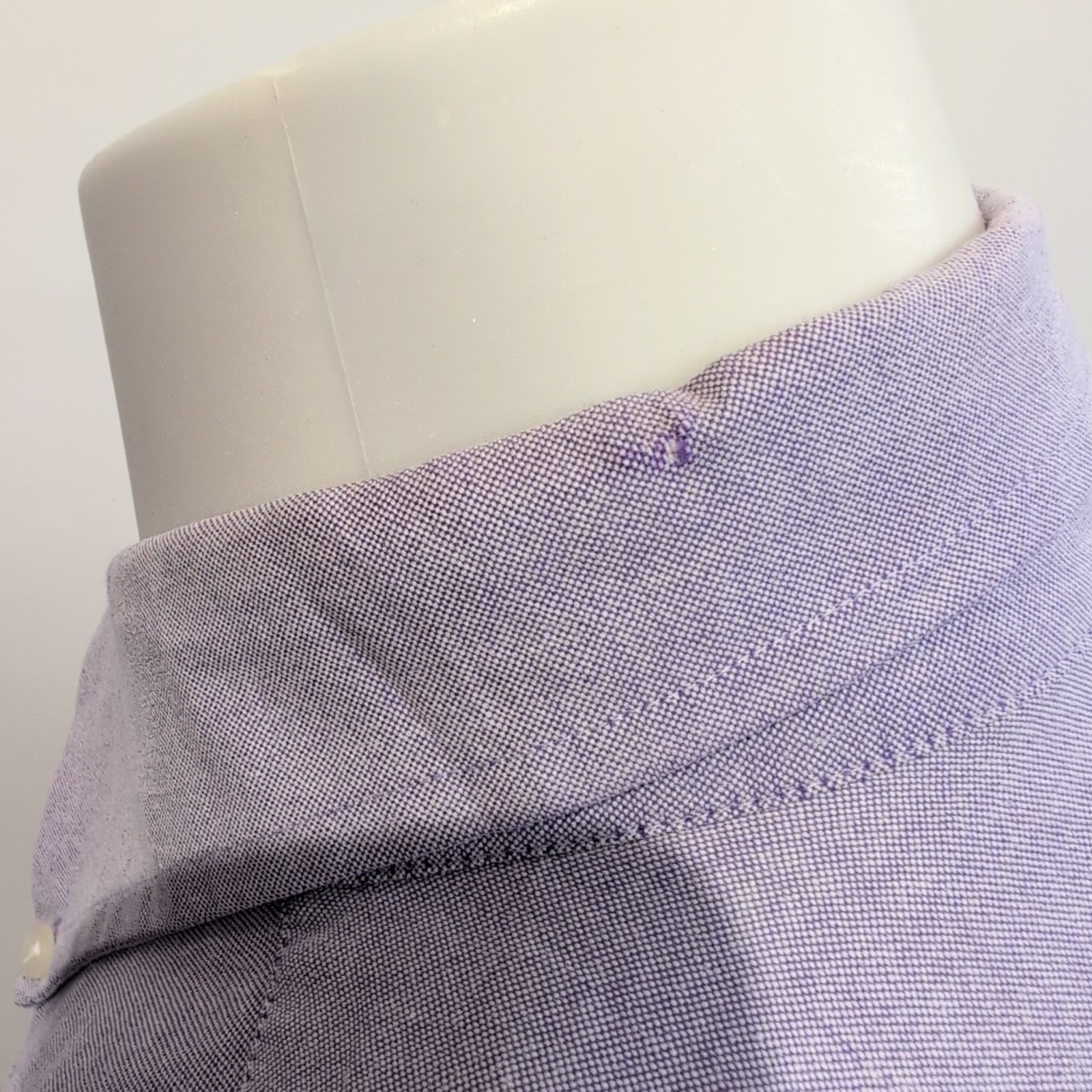 Chemise Chaps Coton Oxford lilas manches longues 1 poche M L