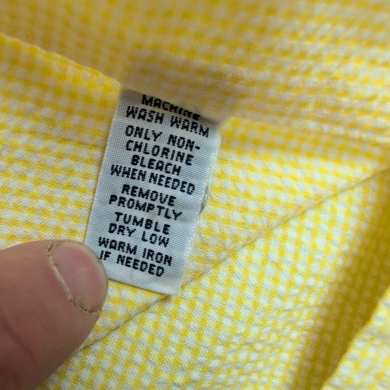 Chemise Ralph Lauren Classic Fit XL Jaune Carreaux Palmier Brodé manches courtes