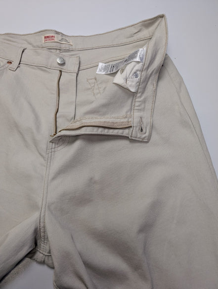 Jean Levi's Signature Héritage High Rise Loose Straight Stretch Blanc Cassé T48
