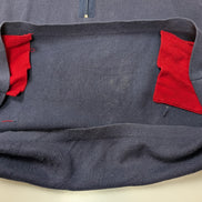 Pull Tommy Hilfiger vintage rare bleu marine col zippé poches homme taille L