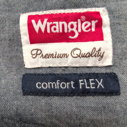 Chemise Wrangler Noire Vintage Comfort Flex avec Poches manches longues Taille L