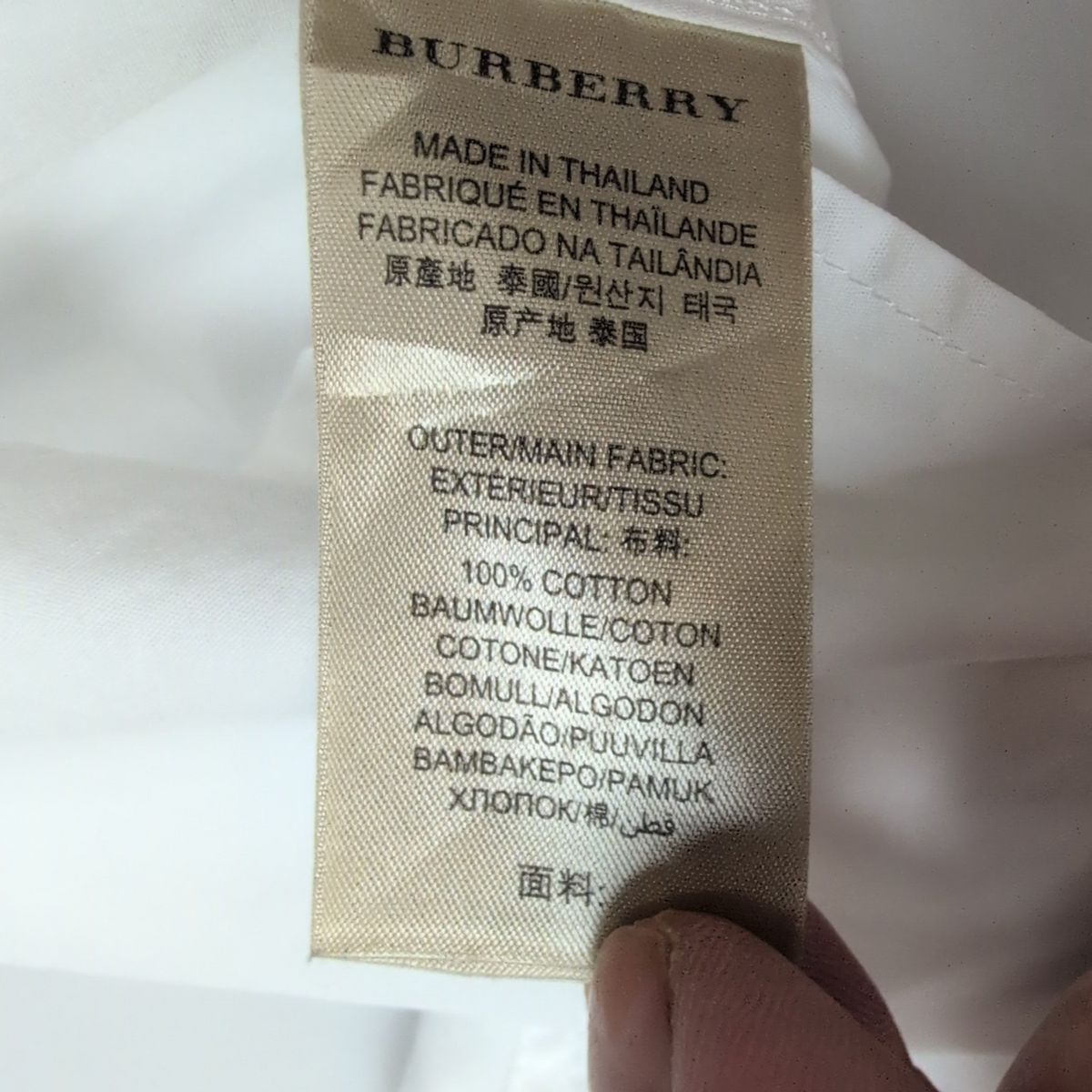 Chemise Burberry Brit M Blanche Manches Courtes Logo Brodé Vintage Coton