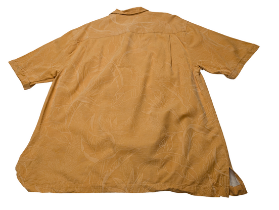 Chemise hawaïenne soie orange Jamaica Jaxx manches courtes taille L