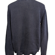 Pull Polo Ralph Lauren Col Zippé Bleu Marine 100% Coton Taille M Vintage