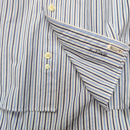Chemise Chaps Classic Fit bleu rayures manches longues 1 poche XXL 3XL