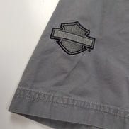 Harley Davidson Chemise Vintage Grise Manches Courtes Tête de Mort Homme 2XL