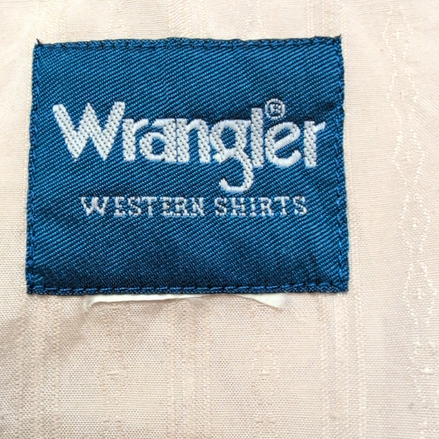 Chemise Wrangler Western Vintage Beige à Rayures Brillantes - Taille L/XL