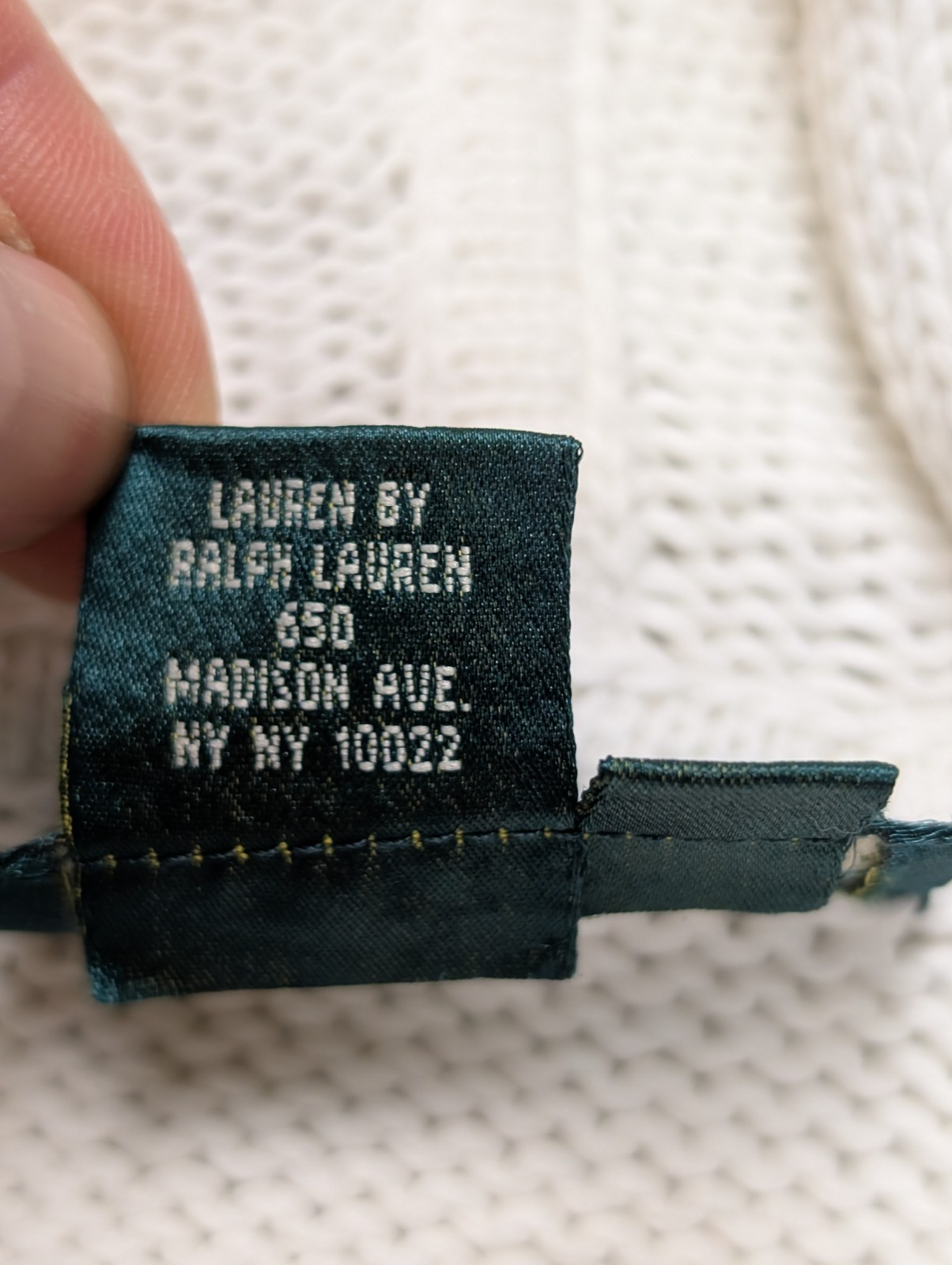 Gilet Zippé Lauren Ralph Lauren Femme Blanc 100% Coton à Capuche Taille L