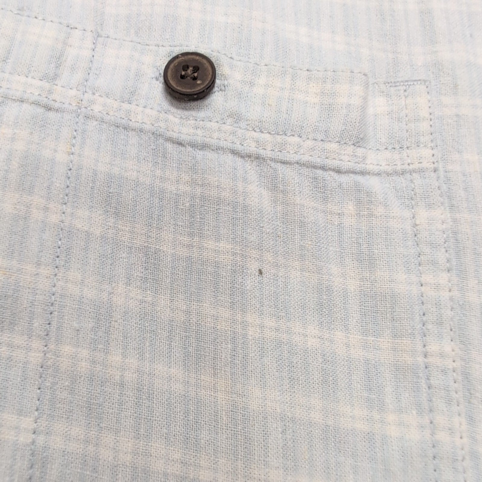 Chemise Patagonia M Bleu Carreaux Chanvre Coton Manches Courtes
