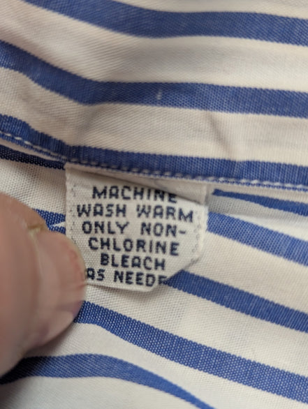 Chemise Ralph Lauren Golf Tilden XXL 3XL Rayures Bleues Shirt Button Down