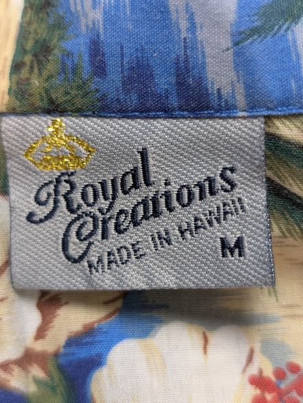 Chemise hawaïenne Royal Creations Made in Hawaii palmiers taille M #654h