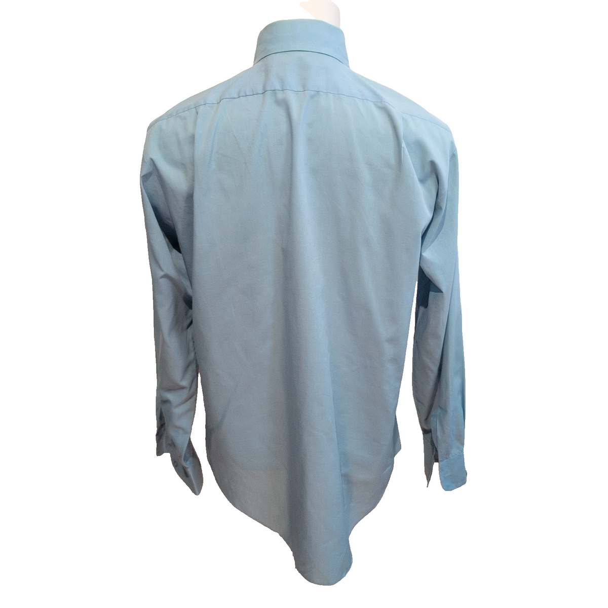 Chemise Bonaire Vintage 70s Bleu Col Pointe Permanent Press Taille L
