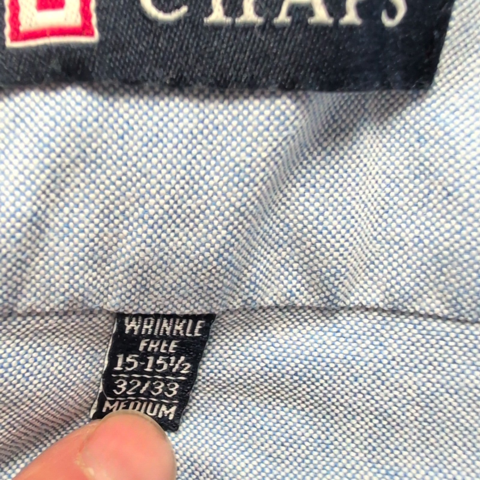 Chemise CHAPS bleu uni taille M #74e